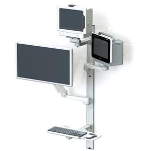 Väggupphängd arbetsstation för vården modul-port